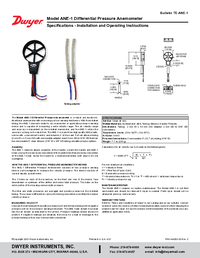 Thumbnail of document Manual - ANE-1 Differential Pressure Anemometer